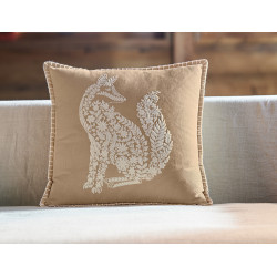 Coussin coton brodé