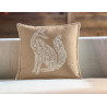 Coussin coton brodé